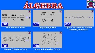 Curso de Álgebra Videos 06 al 10 [upl. by Luci749]