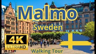 Malmo Sweden 🇸🇪 Walking Tour  2023  4K  Travel Without Words [upl. by Nicolella]