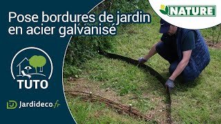 TUTO Pose bordures de jardin en acier galvanisé  Nature  Jardidecofr [upl. by Acenahs]