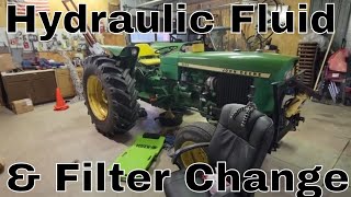 Changing Fluid And Filters John Deere 2020 Diesel Hydraulic Oil [upl. by Pump430]