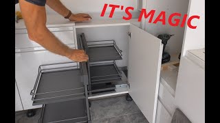 Fitting a magic corner VAUTHSAGEL VS COR FLEX Kitchen fitting UK [upl. by Hock]