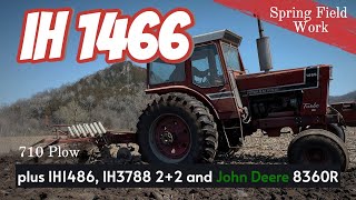 Plowing with IH 1466 Tractor and 710 plow [upl. by Neeroc]