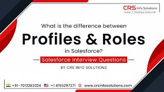 Salesforce Beginner Interview Question Part 5  Difference between Profiles and Roles in Salesforce [upl. by Roth]