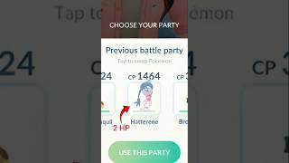 2 HP Hatterene Destroy Grunt Badly in pokemongo shortfeed youtube [upl. by Einrae]