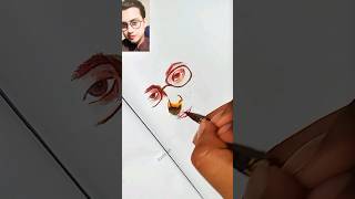 Watercolor Portrait Tutorial Sketch Your Face with Watercolors for Beginners explore drawing art [upl. by Jennette314]