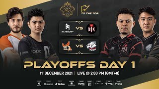 ENGLISH M3 Playoffs Day 1  MLBB World Championship 2021  Singapore [upl. by Eisdnyl137]