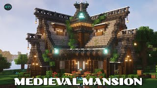 Epic Medieval Fantasy Mansion Build  StepbyStep Minecraft Tutorial [upl. by Nilhsa967]