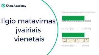 Ilgio matavimas įvairiais vienetais  Matavimo vienetai ir diagramos  Matematika [upl. by Senzer]