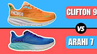 Hoka Arahi 7 vs Hoka Clifton 9  Which One Is Better [upl. by Stanhope]