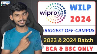 Wipro WILP 2024  Mega Hiring Is Back  Bca Bsc 2023 amp 24 Batch  MTech With Job [upl. by Serle262]