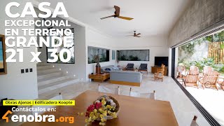 CASA con UNA DISTRIBUCIÓN EXCEPCIONAL para TERRENOS GRANDES  Obras Ajenas  Edificadora Koopte  P2 [upl. by Ardelle]