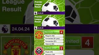 Premier League Results and Table  24th April 2024 [upl. by Assirem]