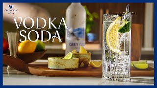 How to Make a Vodka Soda Cocktail  Grey Goose Vodka [upl. by Assille]