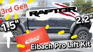 3rd Gen Ford Raptor  Eibach Pro Lift Kit  37PP  Raptor Vlog [upl. by Hines]