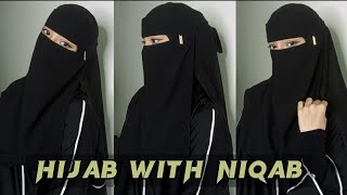 Hijab With Niqab🤍  Simple And Easy HijabNiqab Style [upl. by Ornstead]