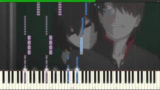 How to play Owarimonogatari OP Decent Black 終物語 Piano Tutorial  Synthesia [upl. by Annonyw]