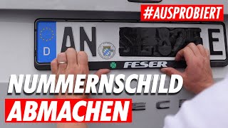 Nummernschild abmachen 🚗👍 [upl. by Penoyer]