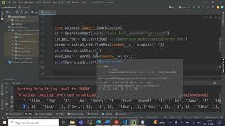 Wordcount problem in pysaprk  FLATMAP VS MAP  Lec 9 [upl. by Yraht]