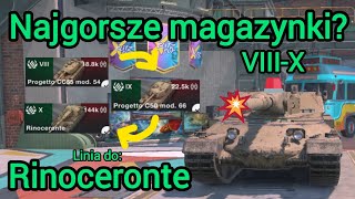 Najgorsze magazynki w WoT Blitz Omówienie linii do Rinoceronte [upl. by Euv]