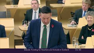 Scottish Conservative Party Debate Funding for Teachers and Schools in Scotland  30 October 2024 [upl. by Ilak]