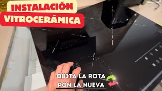 Cómo INSTALAR placa VITROCERÁMICA y como QUITAR la Vitrocerámica ROTA [upl. by Eiramit]