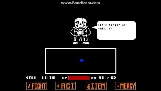 What hapens when you spare Sans on Genocide run Undertale [upl. by Enyrat951]