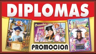 diplomas para imprimir  Diplomas de Promoción  Descargar [upl. by Aicac]