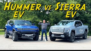 They Both Have a GMC Badge But the New Sierra EV Is NOT AT ALL Like the Hummer EV [upl. by Edasalof]