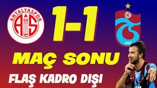 Trabzonspor Antalyaspor maçı goller Flaş kadro dışı geldi trabzonspor giraykaçar antalyaspor [upl. by Annohs]