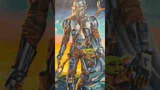 MandalorianGrogu painting 🎨 art painting drawing artartist mandalorian starwars viralshort [upl. by Nylesoy]