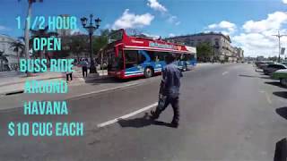 Hop on hop off Habana Bus Tour around Havana City [upl. by Aldis]