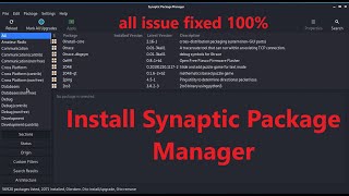 Synaptic How to install Synaptic  2020  8 New Installation  all issue solved [upl. by Starr]