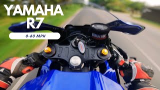 Yamaha R7 060 A2 restricted wAkaprovic full system [upl. by Narine]