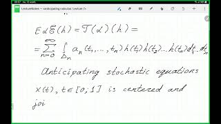 Anticipating stochastic calculus Lecture 7 Dorogovtsev A A [upl. by Nawuj]