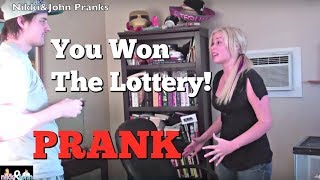 YOU WON THE LOTTERY PRANK  Top Boyfriend and Girlfriend Pranks [upl. by Akihsay840]