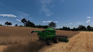 Colheita do soja FS22Fazenda Pinheiros [upl. by Osmen488]