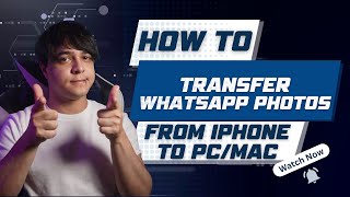 How to Transfer WhatsApp Photos from iPhone to PCMac [upl. by Aniwde]