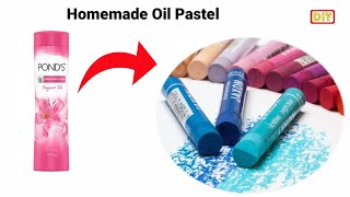 How to make Soft Pastel at homehomemade oil Pastelhow to make oil Pastel at home homemade color [upl. by Aikemaj863]