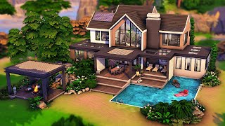 Modern Family Home  The Sims 4 Speed Build [upl. by Tannie]