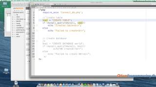 MySQLi tutorial  guide  3  Opret databaser og tabeller [upl. by Atiniuq]