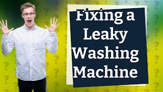 Why would a washing machine leak from underneath when not in use [upl. by Deutsch]