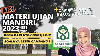 MATERI UJIAN MASUK MANDIRI UIN ALAUDDIN MAKASSAR 2023  umm2023 uinalauddinmakassar [upl. by Mishaan]