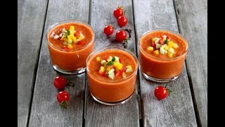 Recette  Gaspacho andalou [upl. by Cappello165]