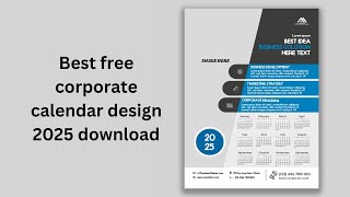 Free Corporate Calendar design 2025 Download  Best free corporate calendar design 2025 download [upl. by Sillyrama723]