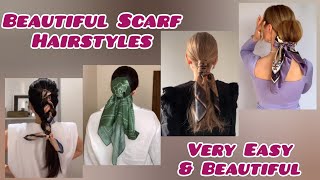 Scarf hairstyles tutorial How to do a hair wrap with a scarf [upl. by Jollenta489]