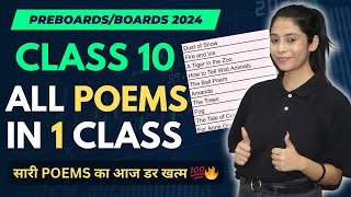 Class 10 All Poems Revision  Class 10  PreBoardsBoards 2024  सारी Poems का Revision एक साथ 🔥 [upl. by Lally815]