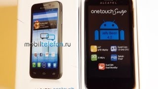 Распаковка Alcatel One Touch Snap unboxing первый запуск и аксессуары [upl. by Jareen]