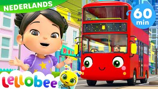 🚍 De wielen van de bus 🚍  Lellobee Nederlands  Kinderliedjes  Leervideos voor kinderen [upl. by Latvina]