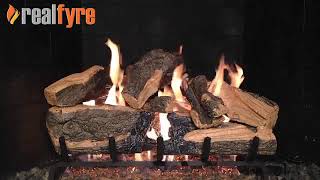 Peterson Real Fyre Charred Rugged Split Oak Log Set [upl. by Aidin]