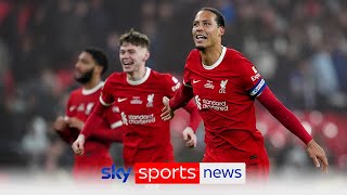 Lastgasp Virgil Van Dijk header seals Carabao Cup win for Liverpool against Chelsea [upl. by Lombard397]